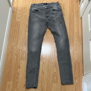Boohoo Men's Skinny Jeans in Charcoal